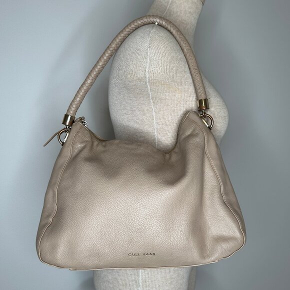 Cole Haan Women's Benson Hobo Leather Shoulder Bag Sandstone Color - Picture 1 of 12